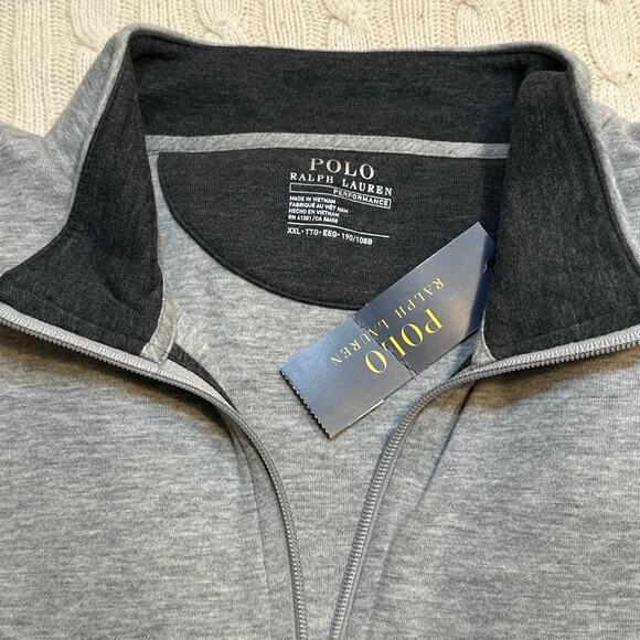 New Polo Performance Pullover sz XXL Grey Polo quarter zip pullover - Picture 6 of 7